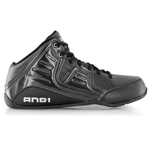 And1 Rocket 4 Mid Junior - Black/Black/Silver