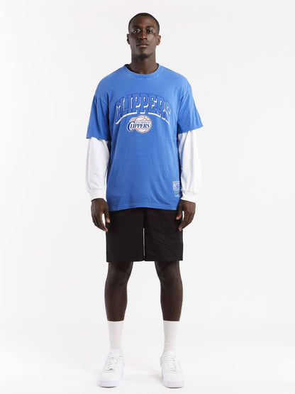 L.A. CLIPPERS VINTAGE KEYLINE LOGO TEE