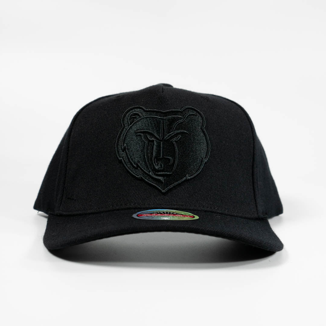 Memphis Grizzlies Black & Black Team Logo Classic Red Snapback