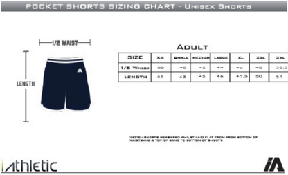 iathletic Casual Pocket Shorts Mens - Black/Black