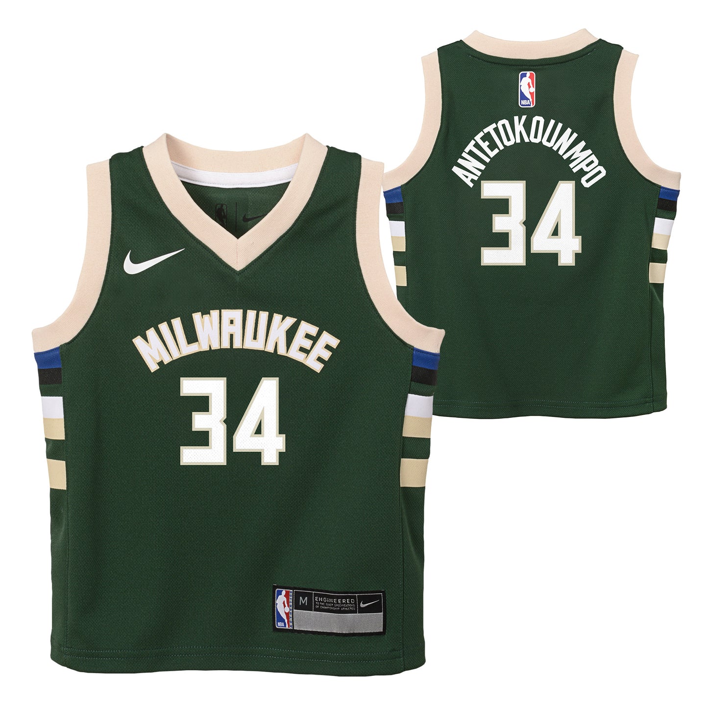 Milwaukee Bucks Kids Swingman Antetokounmpo Icon Jersey