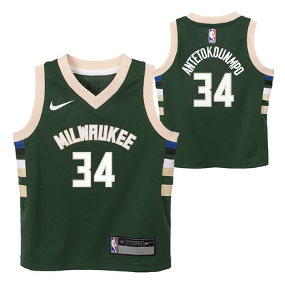 Milwaukee Bucks Kids Swingman Antetokounmpo Icon Jersey