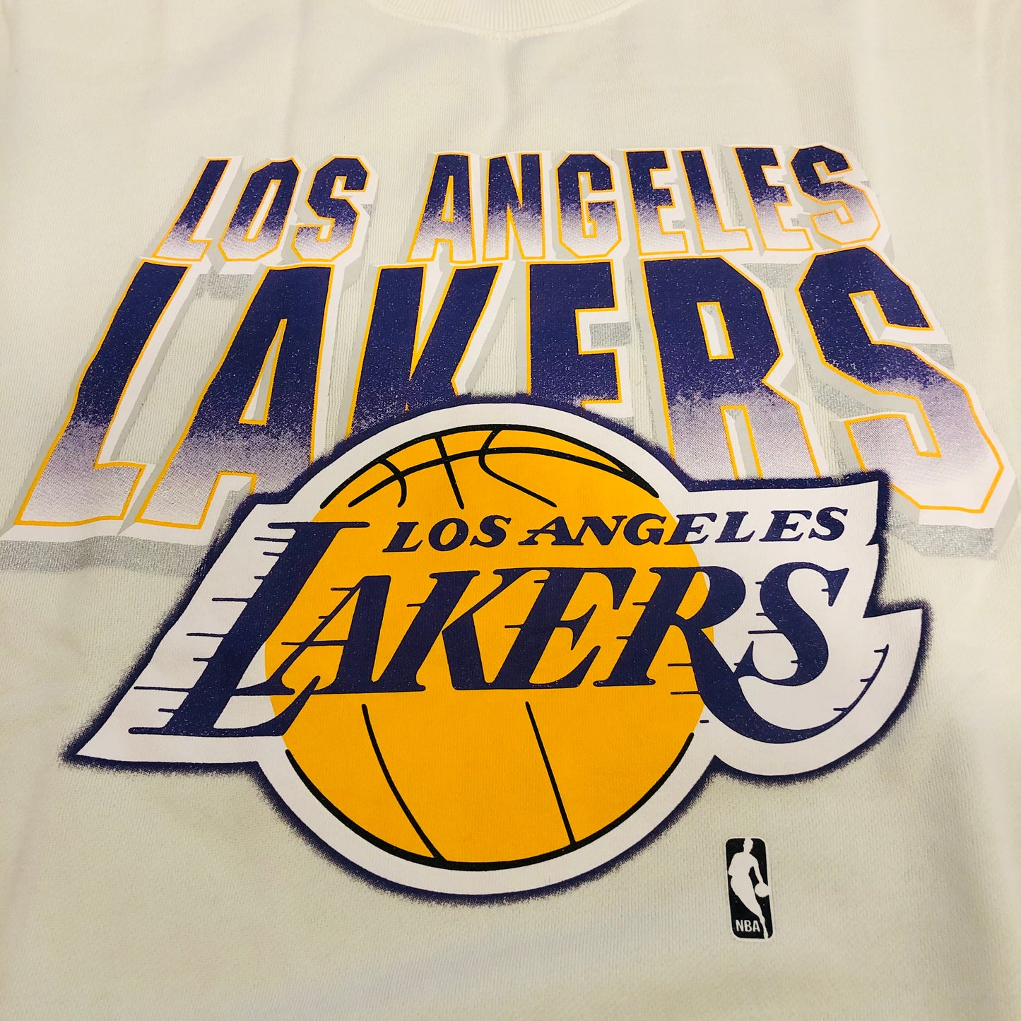 L.A. Lakers VINTAGE 90S BLOCK BLUR CREW